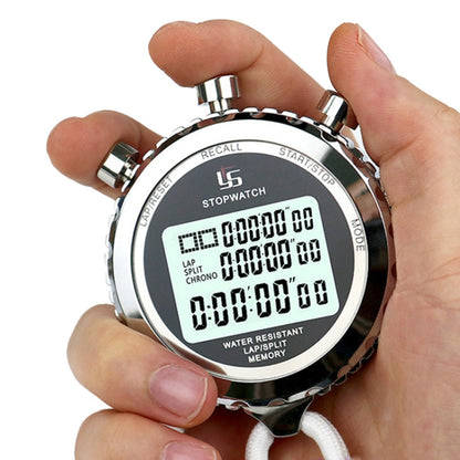 YS Metal Stopwatch 3 Rows Display Running Training Electronic Timers, Style: YS-5100 100 Memories - Pedometer by PMC Jewellery | Online Shopping South Africa | PMC Jewellery