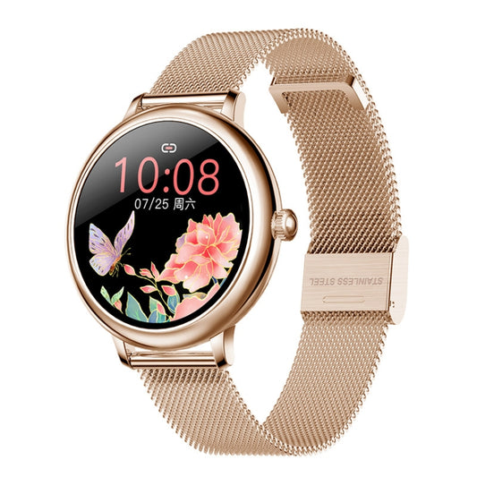 LOANIY CF80 1.08 Inch Heart Rate Monitoring Smart Bluetooth Watch, Color: Gold Steel - Smart Watches by LOANIY | Online Shopping South Africa | PMC Jewellery | Buy Now Pay Later Mobicred