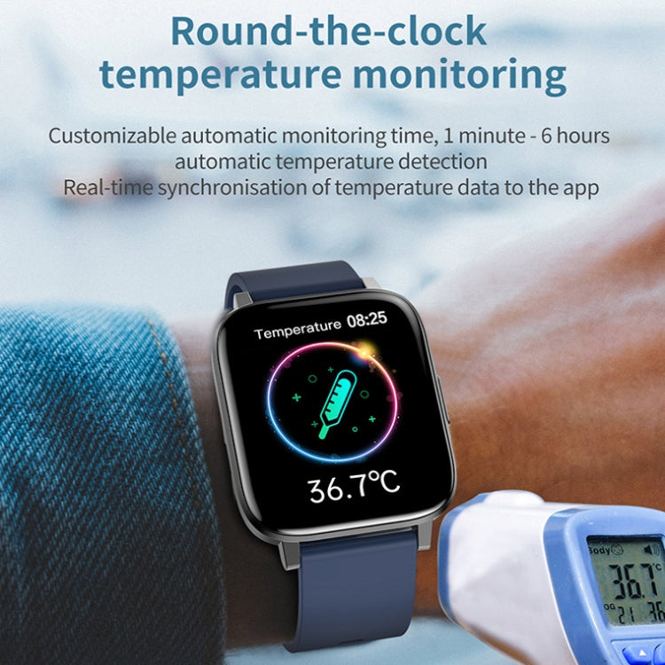 LOANIY F60 1.7 Inch Body Temperature Detection Smart Watch(Grey) - free shipping - PMC TechLife - Order now!