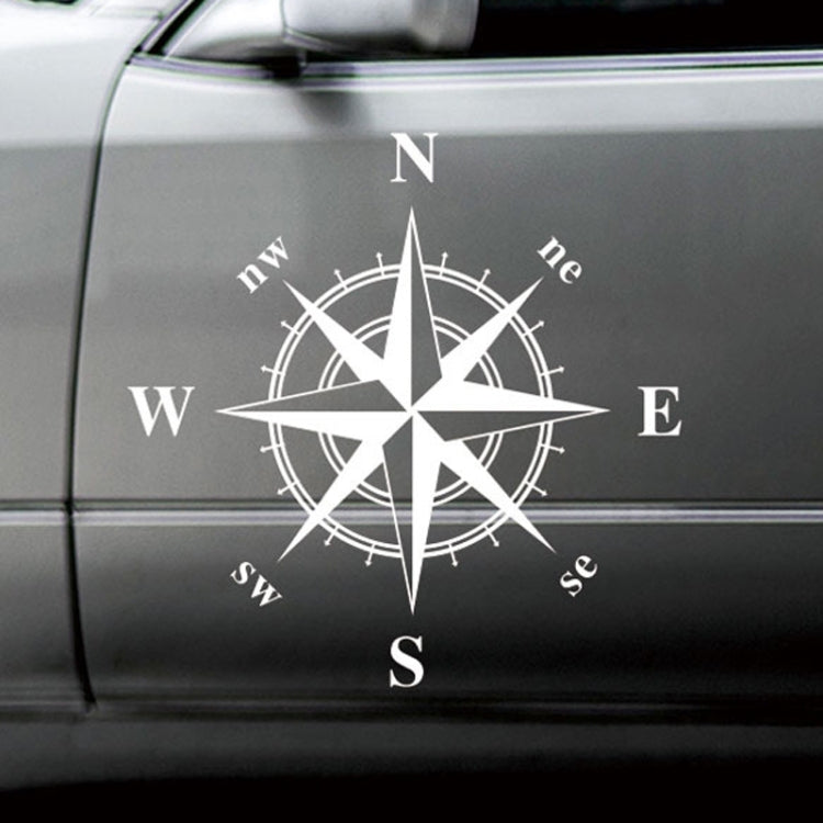 D-336 Car Compass Graphic Sticker Hood Car Body Universal Sticker(White) - Decorative Sticker by PMC TechLife | Online Shopping South Africa | PMC TechLife | Buy Now Pay Later Mobicred
