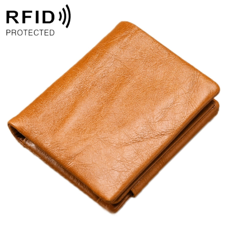 TP-191 RFID Multifunctional Tri-Fold Retro Men Genuine Leather Wallet(Brown) - Antimagnetic RFID Package by PMC Jewellery | Online Shopping South Africa | PMC Jewellery | Buy Now Pay Later Mobicred