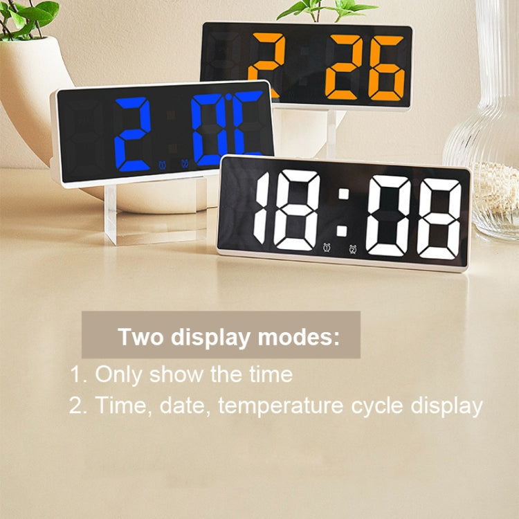 LED Bedside Alarm Clock Battery Plug-In Dual-Purpose Clock(White) - Alarm Clocks by PMC Jewellery | Online Shopping South Africa | PMC Jewellery