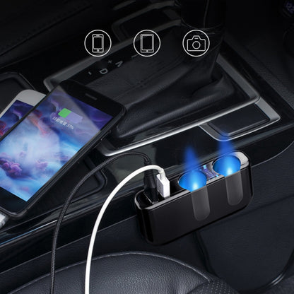 SHUNWEI Car Cigarette Lighter Charger 12/24V USB Converts Socket, Style: 3 Holes 2 USB - Car Charger by SHUNWEI | Online Shopping South Africa | PMC Jewellery