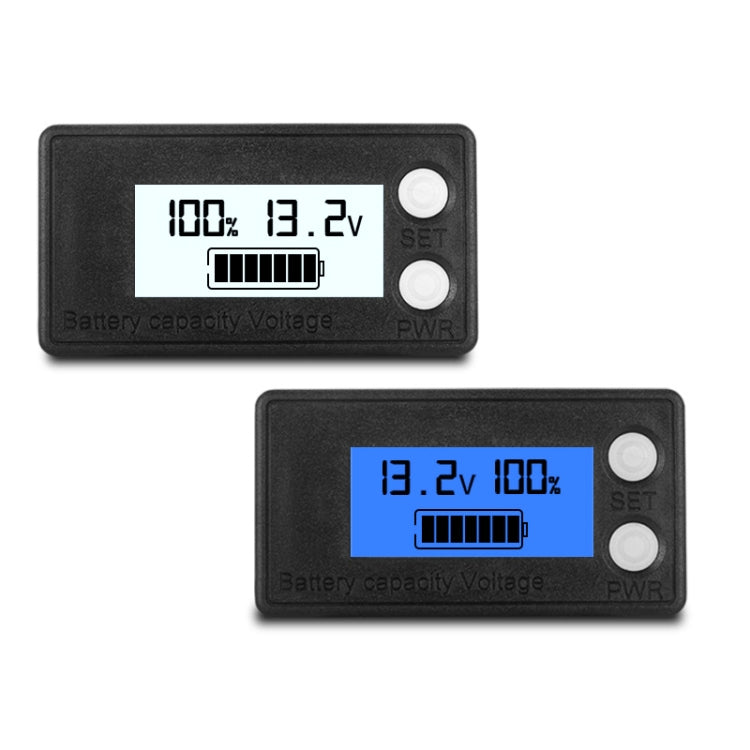 Waterproof LCD Two-wire Lead-acid Lithium Battery Digital Display Voltage Meter 8-72V (White) - free shipping - PMC TechLife - Order now!