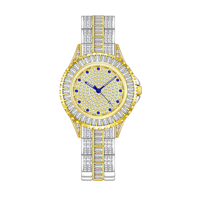 BS Bee Sister FA1686 Diamond Inlaid Ladies Watch Jewelry Chain Watch(Silver Golden) - Alloy Watches by BS Bee Sister | Online Shopping South Africa | PMC Jewellery | Buy Now Pay Later Mobicred