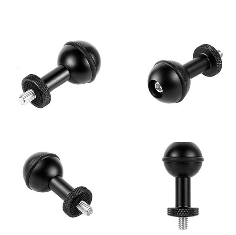 Ball Head Adapter Adjustable Screw Fixed Mount  Camera Underwater Diving Photography Lights Bracket(1/4 Inch  Black) - Connection Mount by PMC TechLife | Online Shopping South Africa | PMC TechLife