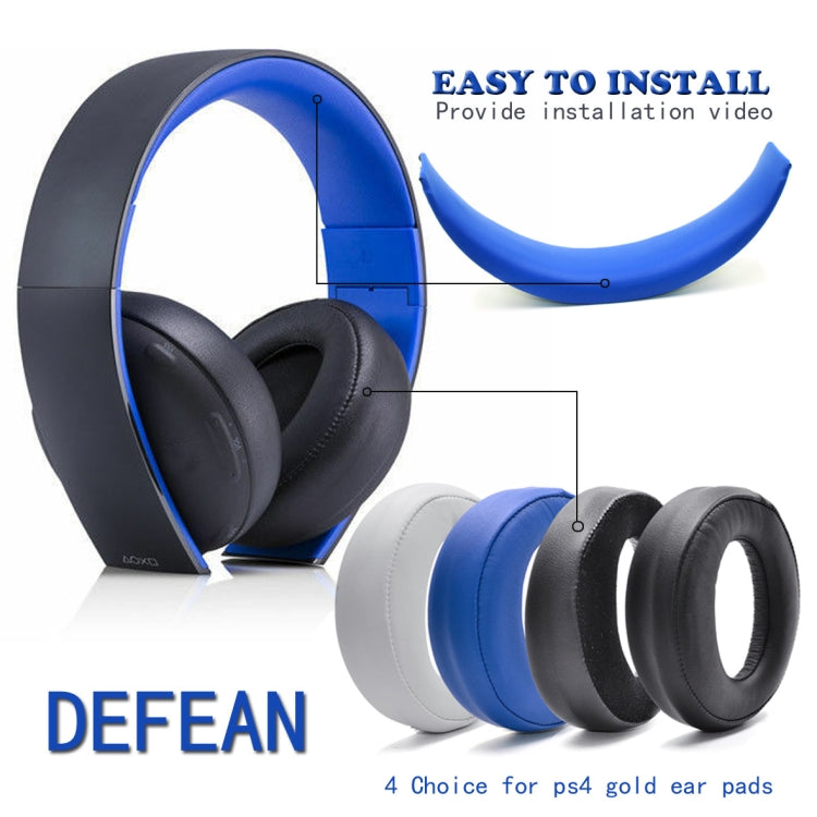 2 PCS Headphone Sponge Cover for SONY PS3 PS4 7.1 Gold,Style: White Earpads - Earmuff & Pad by PMC TechLife | Online Shopping South Africa | PMC TechLife