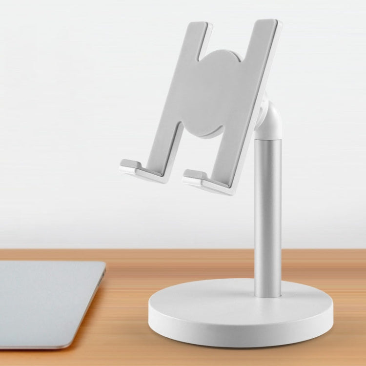 MT-100 Round Bottom Column Multi-Angle Adjustable Mobile Phone Tablet Holder(Silver) - Desktop Holder by PMC TechLife | Online Shopping South Africa | PMC TechLife