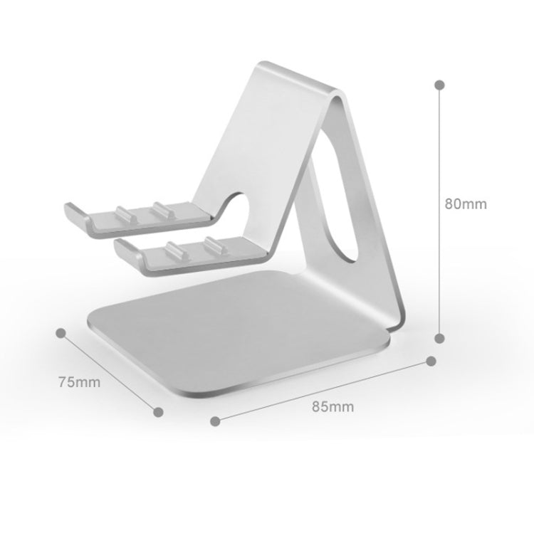 3-gear Adjustable Lazy Metal Mobile Phone Tablet Bracket(Silver) - Desktop Holder by PMC TechLife | Online Shopping South Africa | PMC TechLife