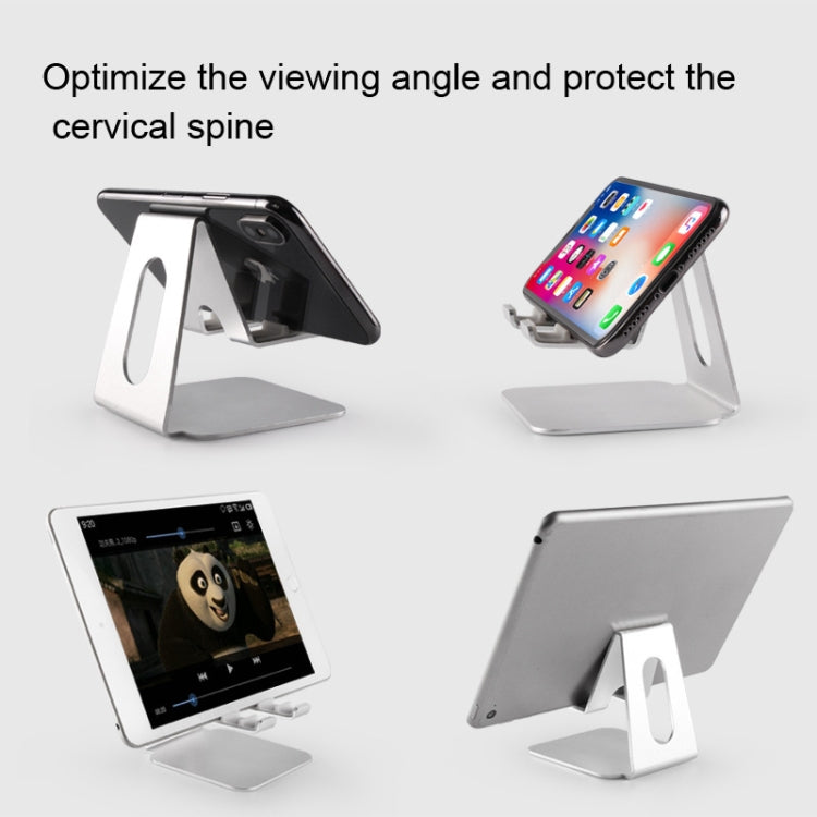 3-gear Adjustable Lazy Metal Mobile Phone Tablet Bracket(Silver) - Desktop Holder by PMC TechLife | Online Shopping South Africa | PMC TechLife
