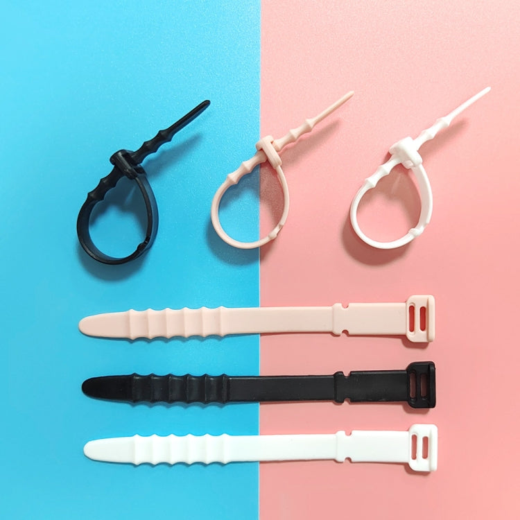 3 Sets 20pcs/Set  Fishbone Silicone Cable Tie Cable Organizer Winder, Color: White Ice Color - Cable Organizer by PMC TechLife | Online Shopping South Africa | PMC TechLife