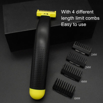 Electric Razor Portable USB Rechargeable Men Shaver(Yellow Black) - Electric Shavers by PMC Jewellery | Online Shopping South Africa | PMC Jewellery