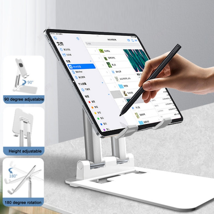 Tablet Mobile Phone Desktop Double Pole Lifting Folding Bracket, Color: Black (Small) - Desktop Holder by PMC TechLife | Online Shopping South Africa | PMC TechLife