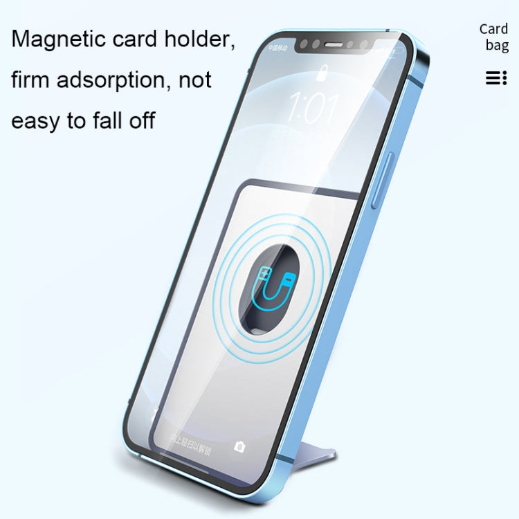 CY133H Silicone Magnetic Phone Holder with Card Holder Function(Pine Needle Green) - Hand-Sticking Bracket by PMC TechLife | Online Shopping South Africa | PMC TechLife