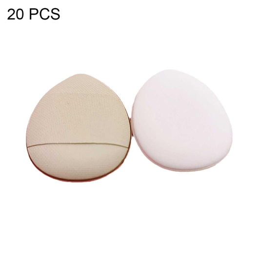 20 PCS Dark Skin-color Mini Leather Wet and Dry Makeup Finger Puff - Cosmetic Puff by PMC Jewellery | Online Shopping South Africa | PMC Jewellery