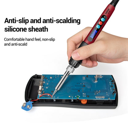 ANENG SL103 25pcs/set Intelligent Digital Display Temperature Adjustment Household Constant Temperature Soldering Iron Set 60W Internal Heat Welding Tool Kit(EU Plug) - Electric Soldering Iron by ANENG | Online Shopping South Africa | PMC Jewellery | Buy Now Pay Later Mobicred