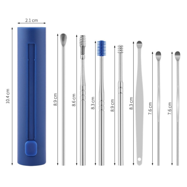 2 Packs Push-Pull Cylinder Storage Ear Scoop Set, Specification: 6 PCS/Set Orange - Ear Care Tools by PMC TechLife | Online Shopping South Africa | PMC TechLife | Buy Now Pay Later Mobicred