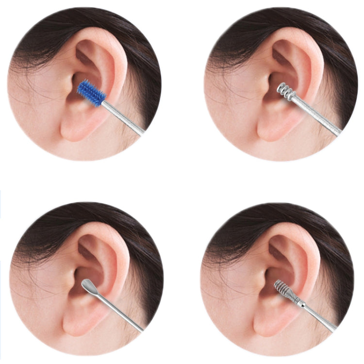 2 Packs Push-Pull Cylinder Storage Ear Scoop Set, Specification: 7 PCS/Set Green - Ear Care Tools by PMC TechLife | Online Shopping South Africa | PMC TechLife | Buy Now Pay Later Mobicred