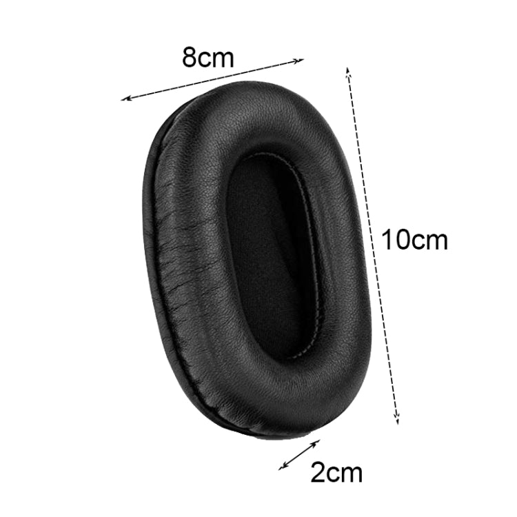 2 PCS Headset Sponge Earmuffs For SONY MDR-7506 / V6 / 900ST, Color: Black Bright - Earmuff & Pad by PMC TechLife | Online Shopping South Africa | PMC TechLife
