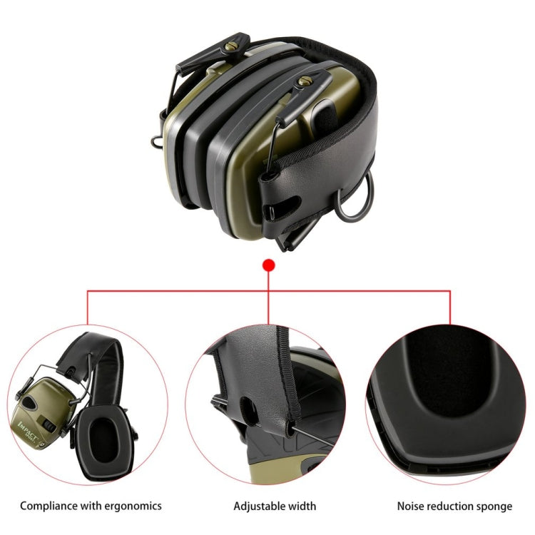 Noise-cancelling Headphones Noise-isolating Earmuffs For Outdoor Work(Green) - Workplace Safety Supplies by PMC TechLife | Online Shopping South Africa | PMC TechLife | Buy Now Pay Later Mobicred