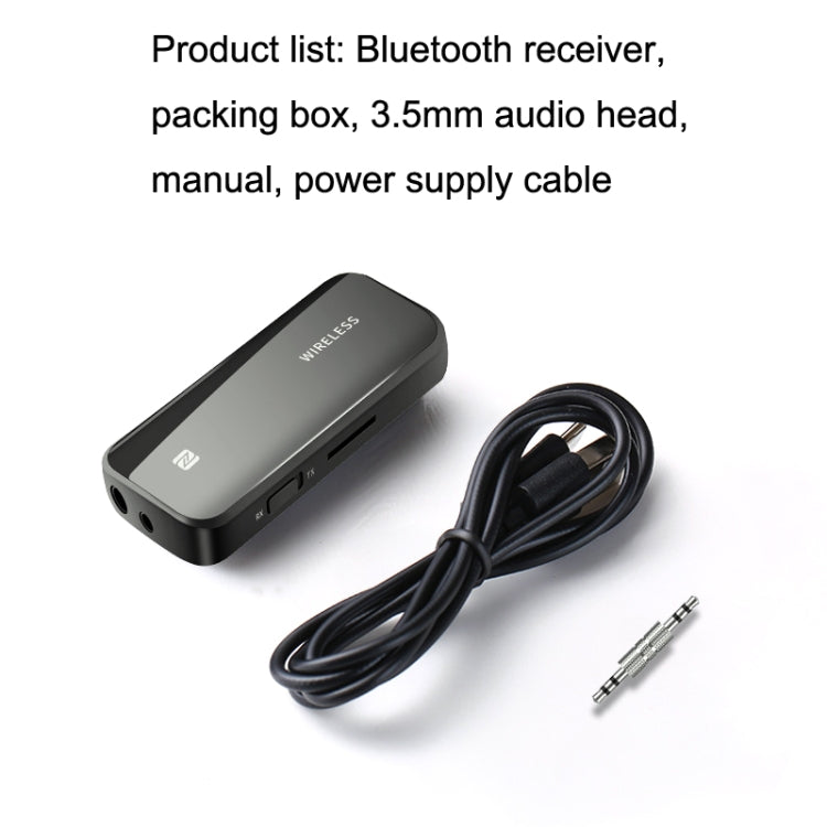 T40 2 In 1 Bluetooth 5.1 Receiver NFC Transmitter Car AUX Adapter - Bluetooth Adapters by PMC Jewellery | Online Shopping South Africa | PMC Jewellery