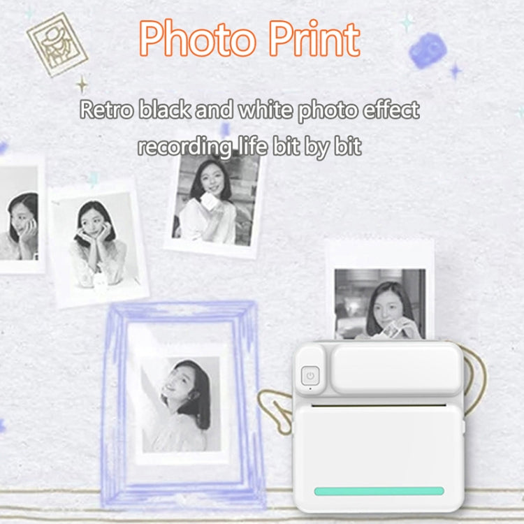 C19 200DPI Student Homework Printer Bluetooth Inkless Pocket Printer Blue Set - Printer by PMC TechLife | Online Shopping South Africa | PMC TechLife