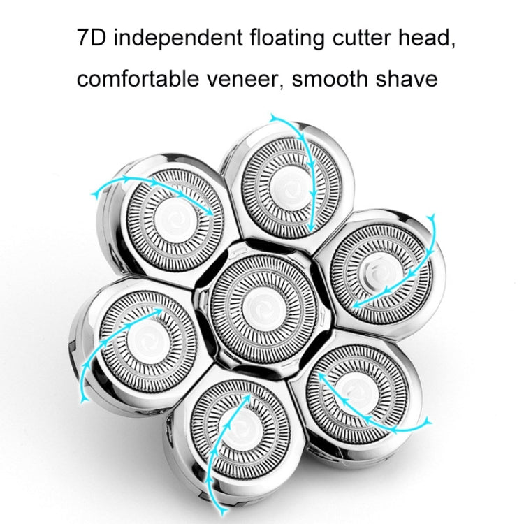 Shaver Replaceable Washable Double Ring Knife Mesh Floating Head 7 Knife Net - Accessories by PMC Jewellery | Online Shopping South Africa | PMC Jewellery