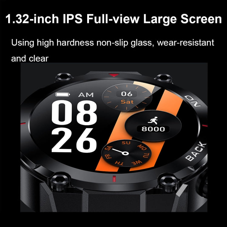 K37 1.32 Inch Heart Rate Monitoring Smart Watch With GPS Positioning Function(Black) - Smart Watches by PMC Jewellery | Online Shopping South Africa | PMC Jewellery | Buy Now Pay Later Mobicred