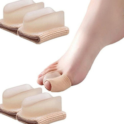 4 Pairs Fiber Viscose Tube Toe Separator Hallux Valgus Corrector, Size: Large - Corrector by PMC Jewellery | Online Shopping South Africa | PMC Jewellery