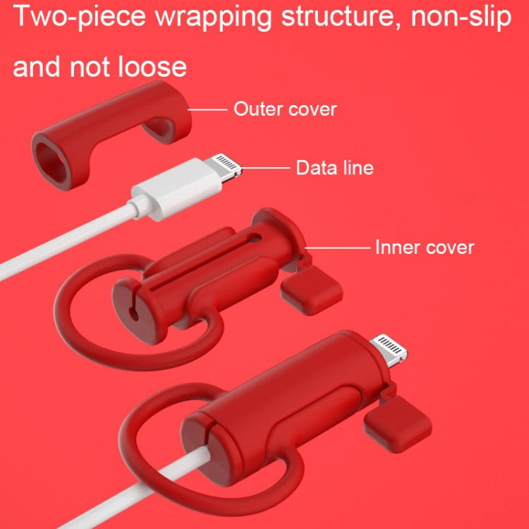 3 PCS Soft Washable Data Cable Silicone Case For Apple, Spec: 8 Pin (White) - Cable Organizer by PMC TechLife | Online Shopping South Africa | PMC TechLife