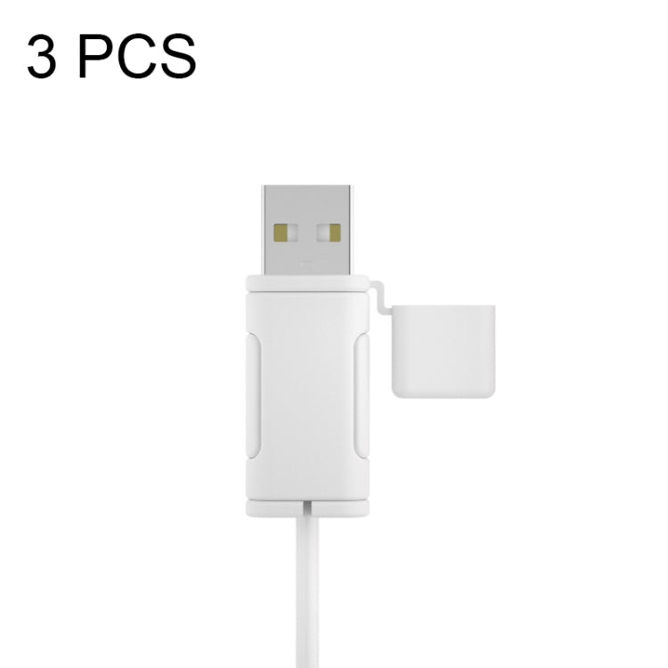 3 PCS Soft Washable Data Cable Silicone Case For Apple, Spec: USB (White) - Cable Organizer by PMC TechLife | Online Shopping South Africa | PMC TechLife