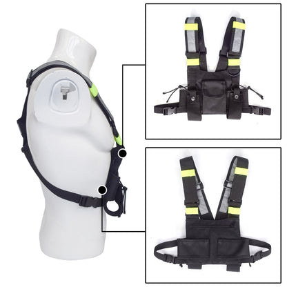 MTP-340 Adjustable Walkie-talkie Call Machine Vest, Size: One Size(Small Black) - Tool bags by PMC Jewellery | Online Shopping South Africa | PMC Jewellery