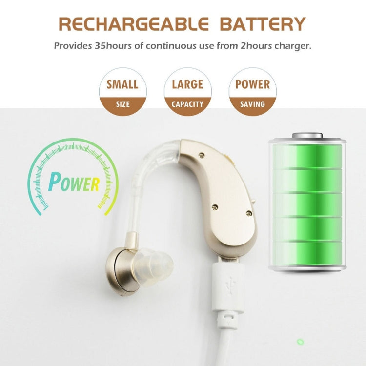 Hearing Aid Audiphones Sound Amplifier EU Plug(Golden) - Hearing Aids by PMC TechLife | Online Shopping South Africa | PMC TechLife | Buy Now Pay Later Mobicred