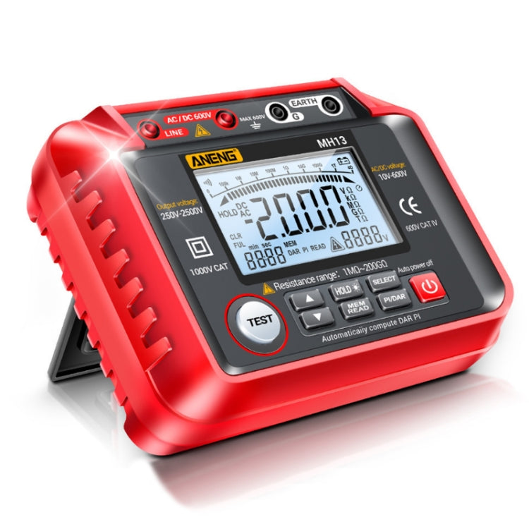 ANENG MH13 High Voltage Digital Electronic Meter Insulation Resistance Tester(Red) - free shipping - PMC TechLife - Order now!