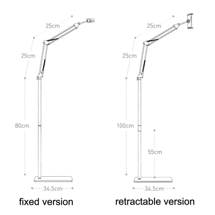 SSKY L10 Home Cantilever Ground Phone Holder Tablet Support Holder, Style: Fixed+Desktop Clip (White) - Lazy Bracket by SSKY | Online Shopping South Africa | PMC Jewellery