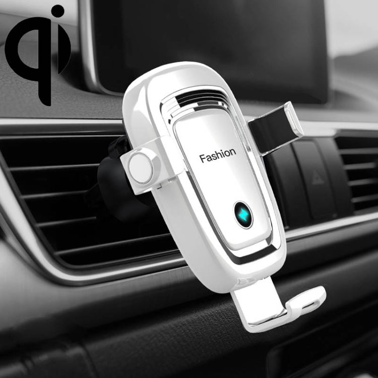 S19 15W Gravity Car Phone Wireless Charging Stand(White) - Wireless Charger Holders by PMC Jewellery | Online Shopping South Africa | PMC Jewellery