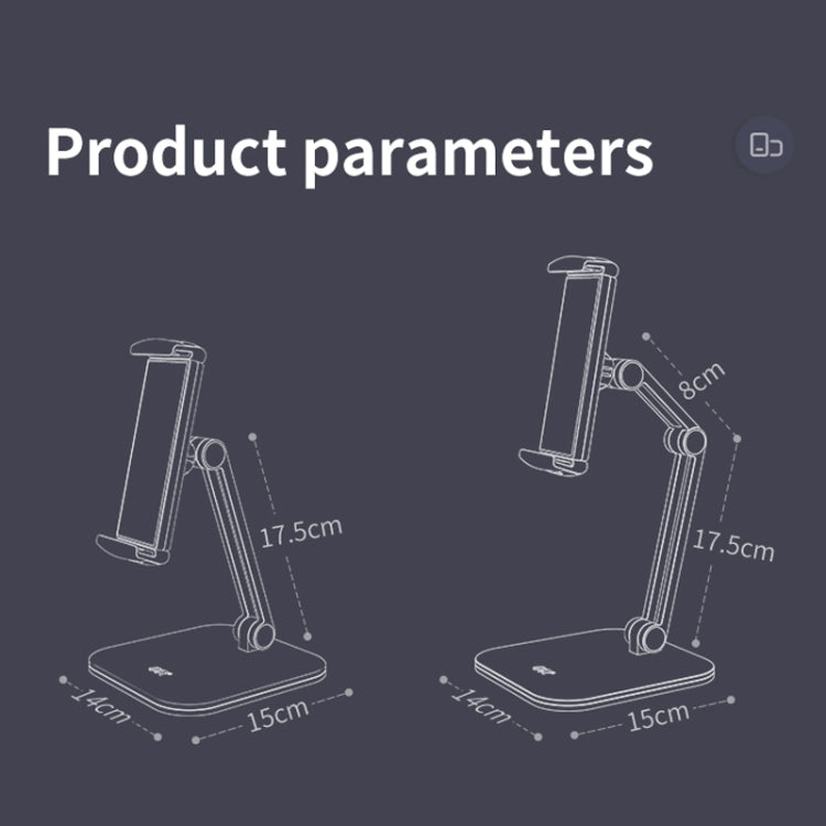 SSKY X27 Tablet Computer Desktop Mobile Phone Adjustable Support Frame, Style: Double Arms (White) - Desktop Holder by SSKY | Online Shopping South Africa | PMC Jewellery