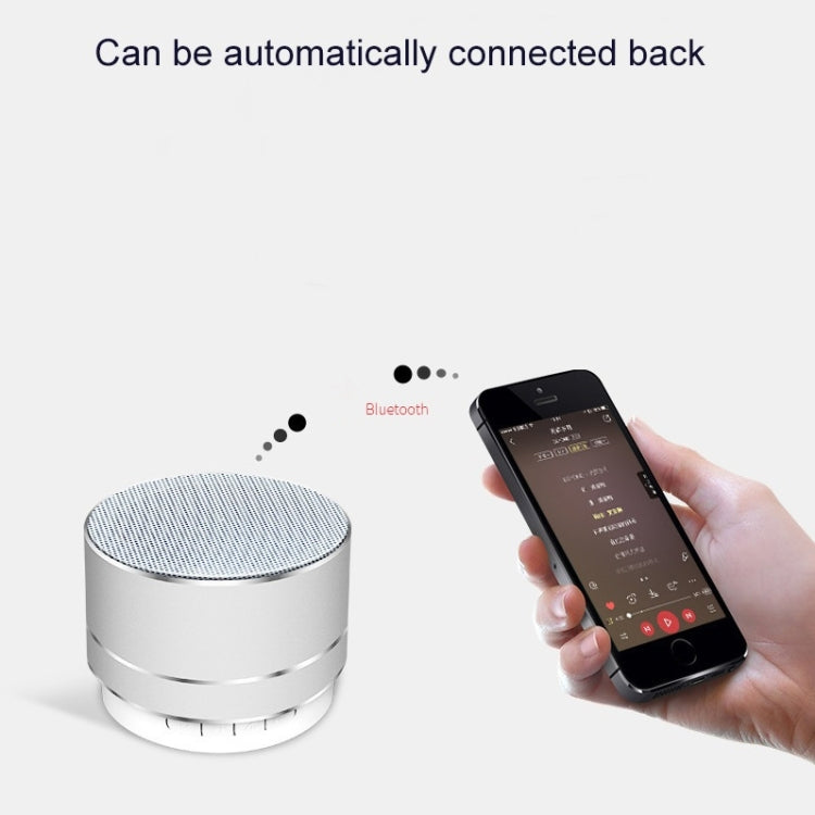 A10 Mini Metal Wireless Bluetooth Speaker(Silver) - Mini Speaker by PMC TechLife | Online Shopping South Africa | PMC TechLife