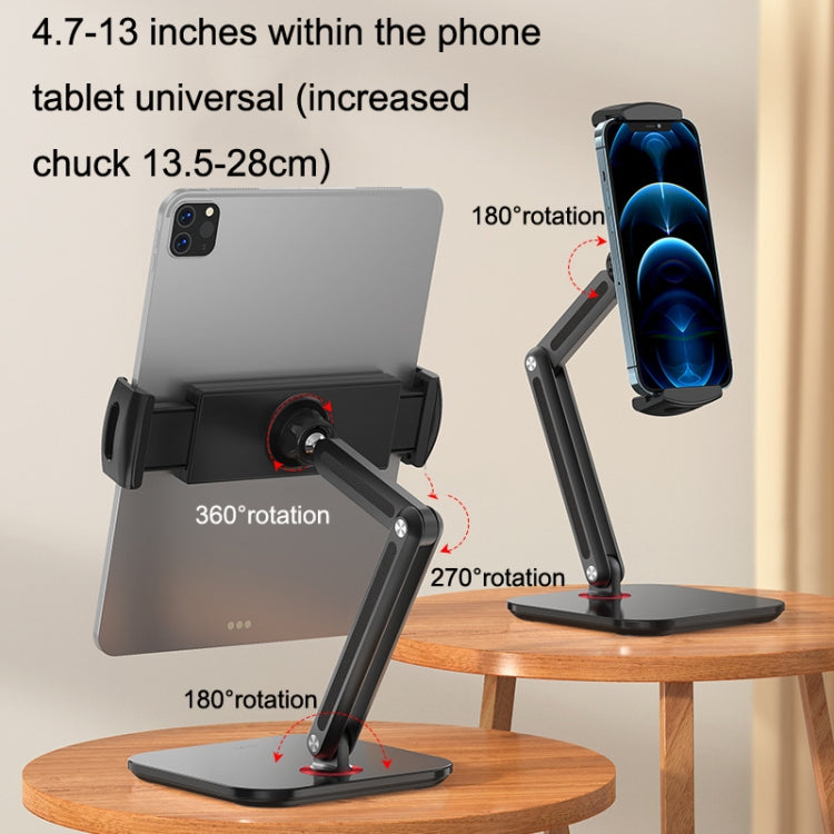 SSKY X38 Desktop Phone Tablet Stand Folding Online Classes Support, Style: Long Arm Version (Black) - Desktop Holder by SSKY | Online Shopping South Africa | PMC Jewellery | Buy Now Pay Later Mobicred