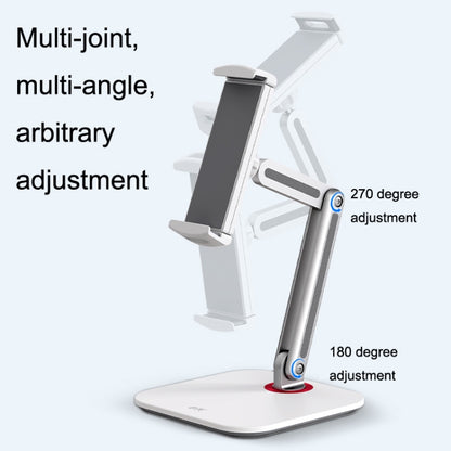 SSKY X38 Desktop Phone Tablet Stand Folding Online Classes Support, Style: Long Arm Charging Version (White) - Desktop Holder by SSKY | Online Shopping South Africa | PMC Jewellery