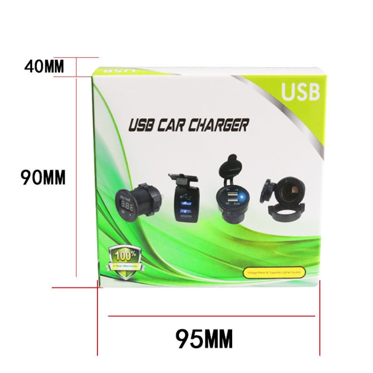 2PCS 2.4 A Motor Boat Trailer Car Modified Square Single USB Car Charger(Black) - DIY Modified Charger by PMC Jewellery | Online Shopping South Africa | PMC Jewellery