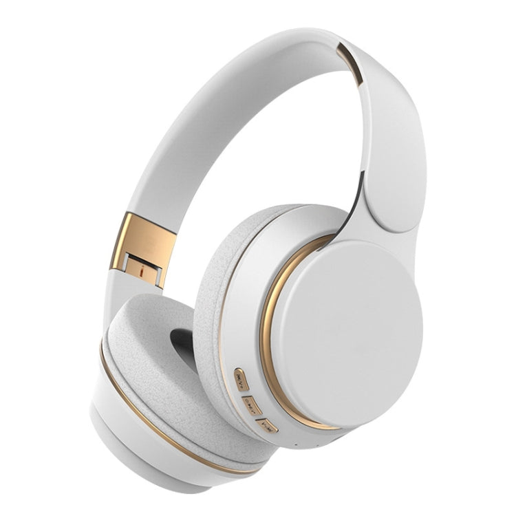 FG-07S Foldable Wireless Headset With Microphone Support AUX/TF Card(White) - Headset & Headphone by PMC TechLife | Online Shopping South Africa | PMC TechLife