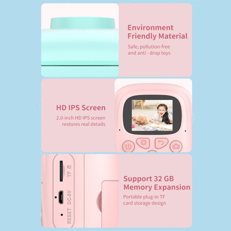 A18 HD Printable Cartoon Kids Digital Camera with Rotating Lens, Spec: Blue - free shipping - PMC TechLife - Order now!