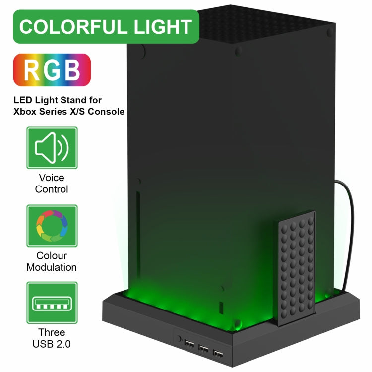 For Xbox Series X S Charging Cooling Fan Base RGB Colorful Light Charger Bracket - Charger & Power by PMC TechLife | Online Shopping South Africa | PMC TechLife