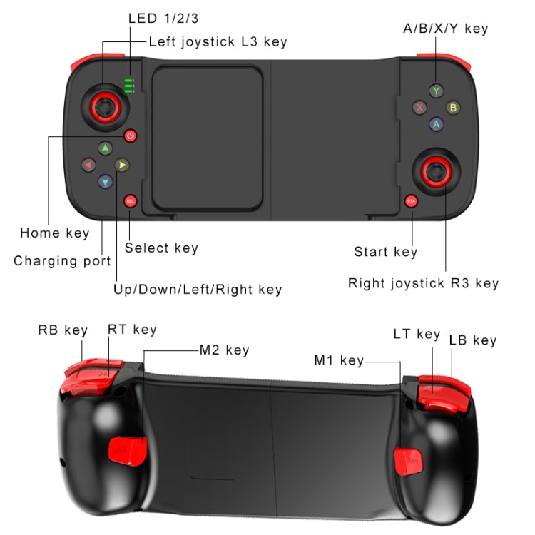 D3 Telescopic BT 5.0 Game Controller For IOS Android Mobile Phone(Blue) - Controller Gamepad by PMC TechLife | Online Shopping South Africa | PMC TechLife