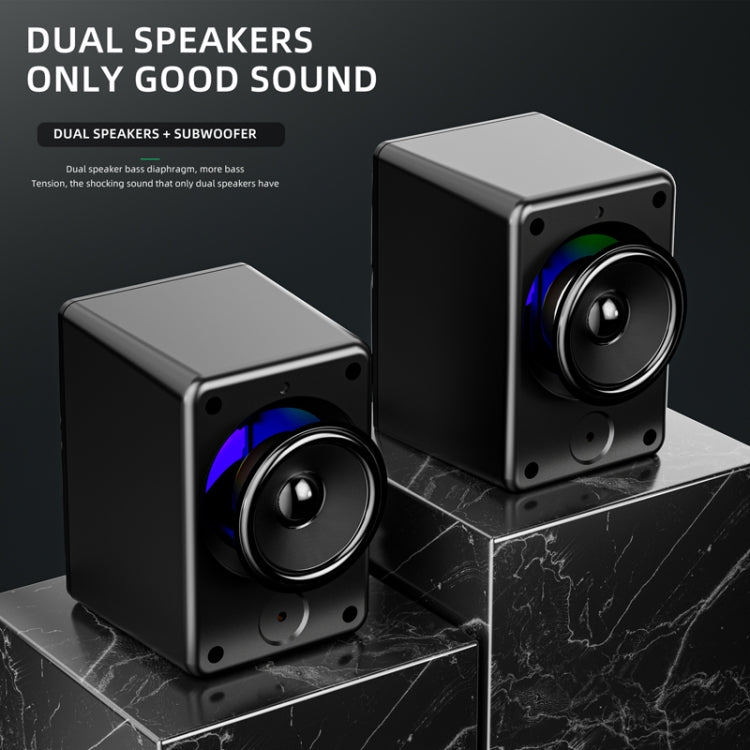 Dark Alien S-510 Computer USB Wired Computer Stereo Home Multifunctional Stereo, Cable Length: 1.2m - free shipping - PMC TechLife - Order now!