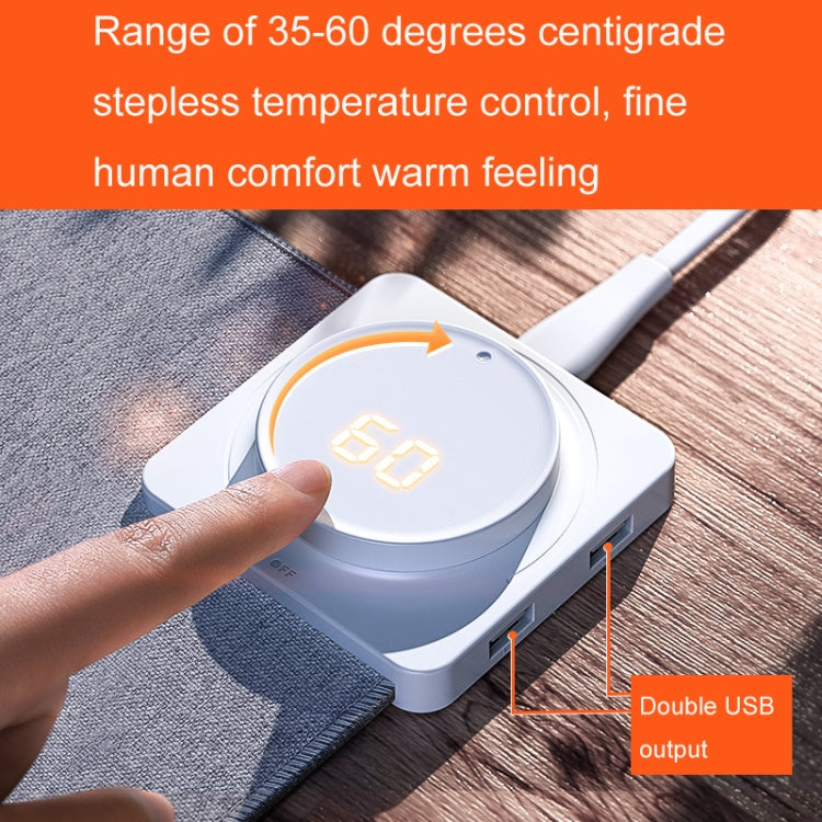 Joyroom JR-CY335 220V Smart Office Desktop Heating Thermostatic Mouse Pad, US Plug, Size: 80x32cm(Llight Gray) - Mouse Pads by Joyroom | Online Shopping South Africa | PMC Jewellery