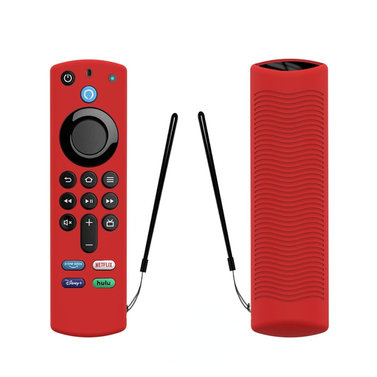 2 PCS Y27 For Alexa Voice Remote 3rd Gen Silicone Non-slip Protective Cover(Red) - Remote Control Covers by PMC TechLife | Online Shopping South Africa | PMC TechLife