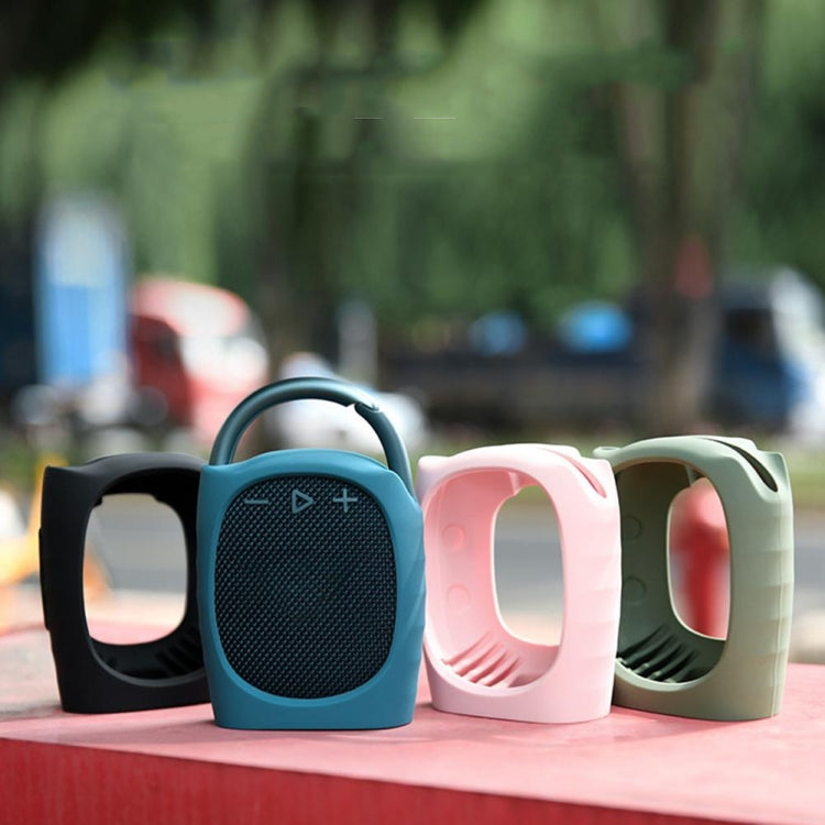 For JBL Clip 4 Bluetooth Speaker Silicone Case Protective Cover With Straps(Black) - Protective Case by PMC TechLife | Online Shopping South Africa | PMC TechLife