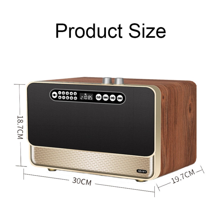 W1 Wooden HIFI Sound Effect Desktop Wireless Bluetooth Speaker(Gold) - Desktop Speaker by PMC Jewellery | Online Shopping South Africa | PMC Jewellery